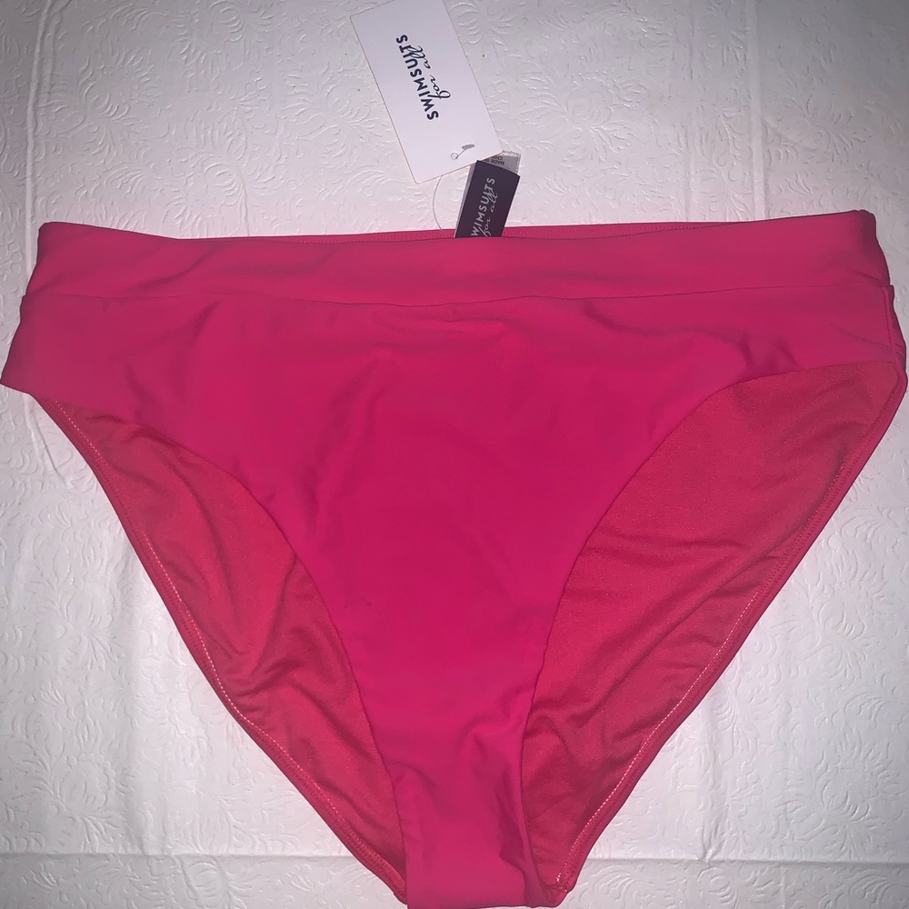 NWT Swimsuits For All Hot Pink Bikini Bottoms 18